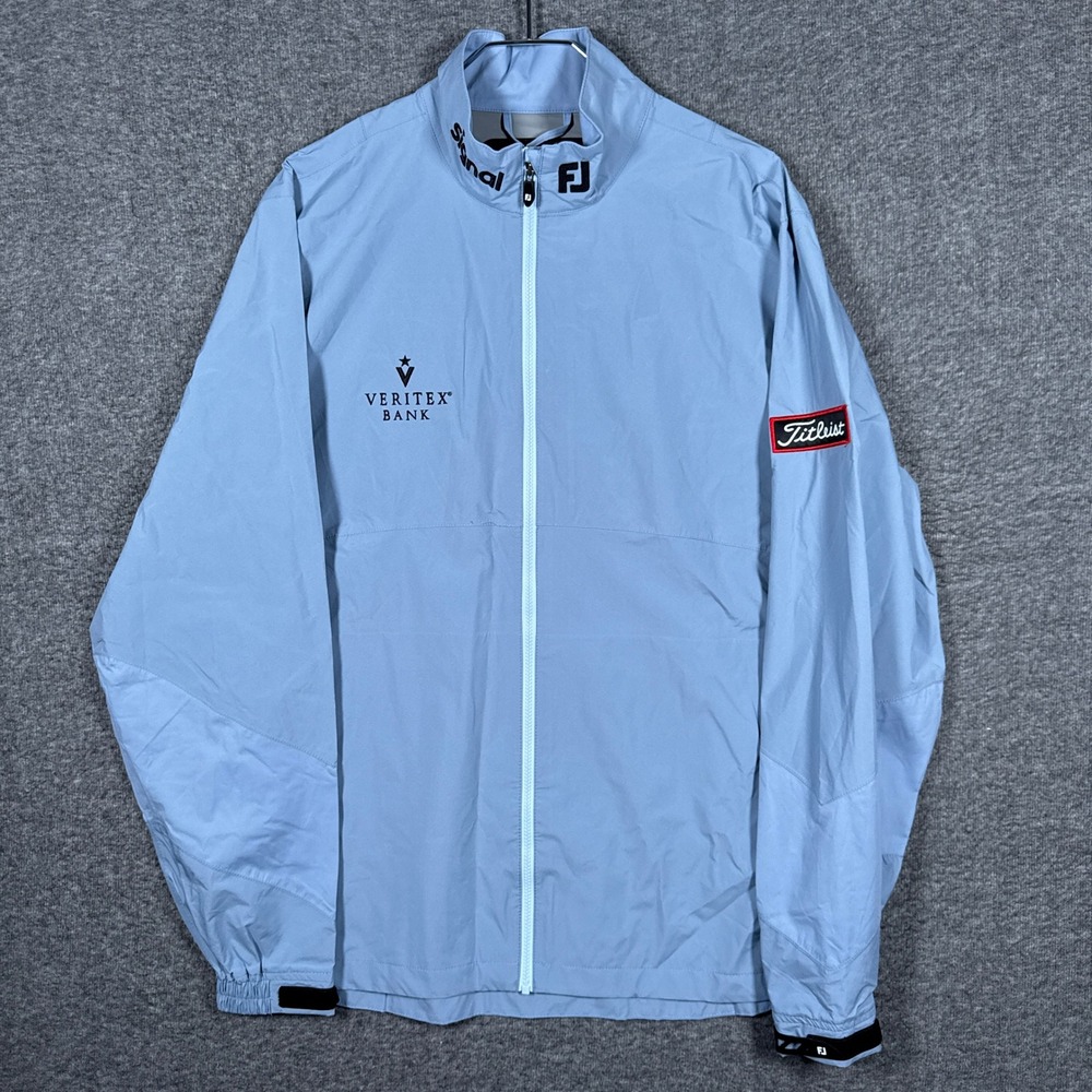 FootJoy HydroLite X Rain Jacket Men Large Blue Titleist Veritex Golf Windbreaker